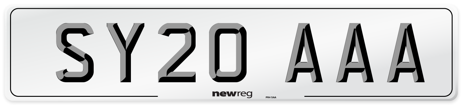 SY20 AAA Number Plate from New Reg